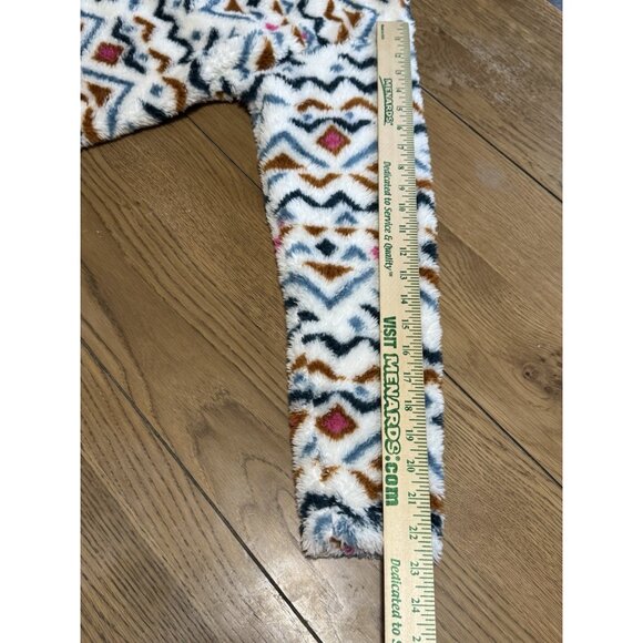 Eddie Bauer 1/4 Zip Fleece Jacket Women Size Medium Aztec Country Preppy Fluffy - Picture 7 of 16